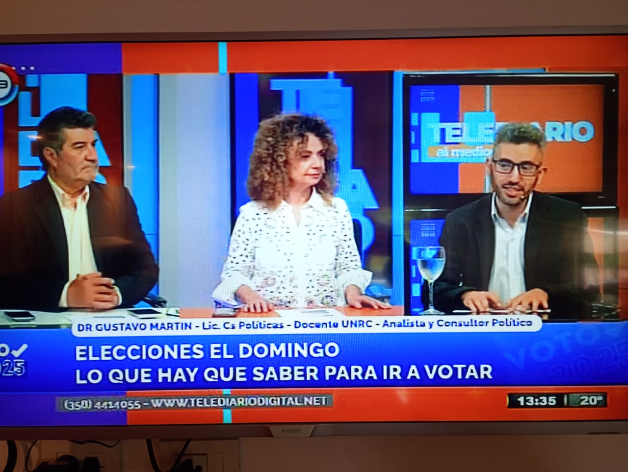 Gustavo Martin en una entrevista televisiva