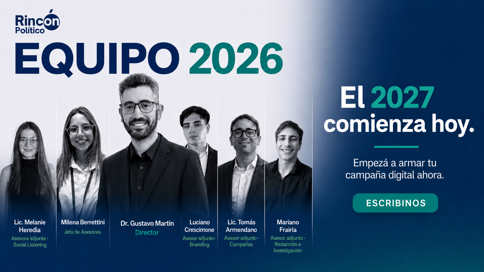 Equipo 2026 de Rincón Político: el 2027 comienza hoy