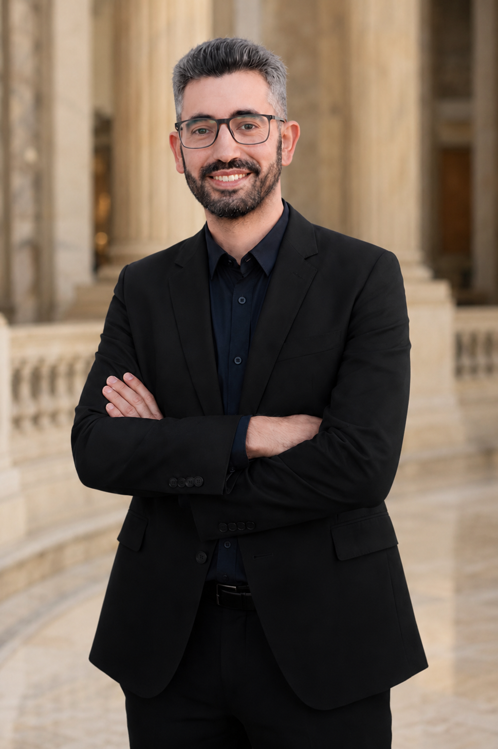 Dr. Gustavo Martin, director de Rincón Político, en un entorno institucional del Congreso de la Nación